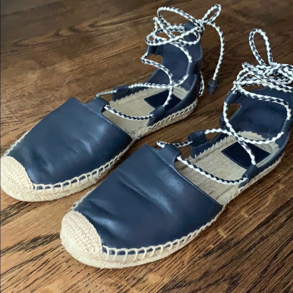 Tory Burch positano leather espadrilles, sz 7.5